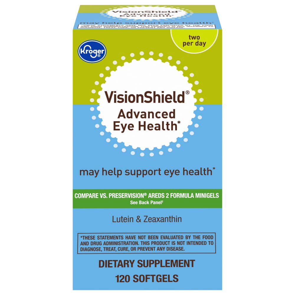slide 2 of 3, Kroger Vision Shield Advanced Eye Health Softgel Dietary Supplement, 120 ct
