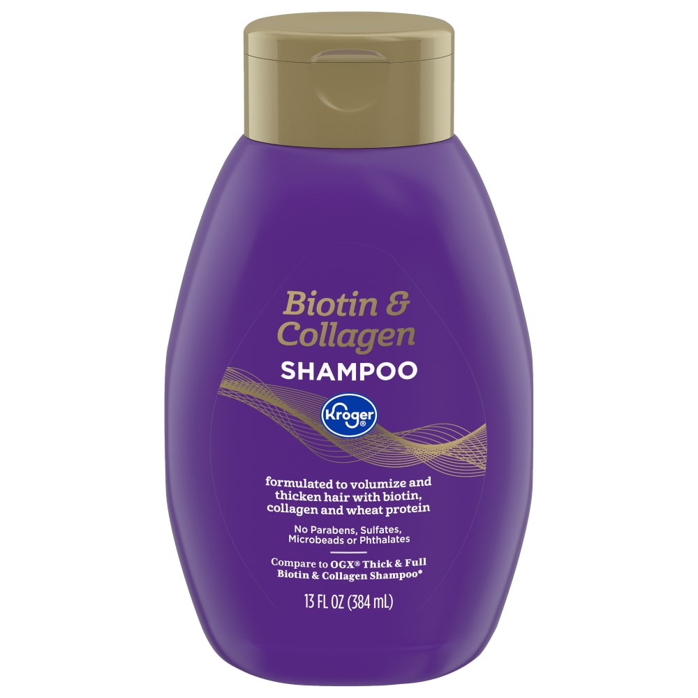 slide 2 of 2, Kroger Biotin & Collagen Shampoo, 13 fl oz