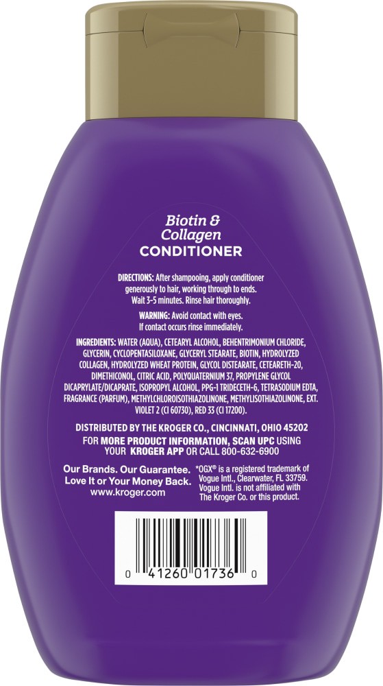 slide 2 of 2, Kroger Biotin & Collagen Conditioner, 13 fl oz