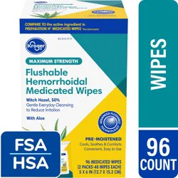 Kroger Flushable Hemorrhoidal Medicated Wipes