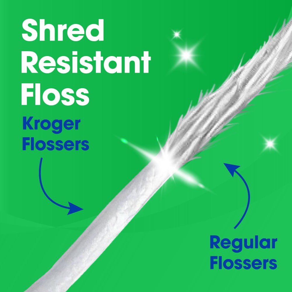 slide 4 of 6, Kroger Hi-Performance Mint Flossers, 90 ct