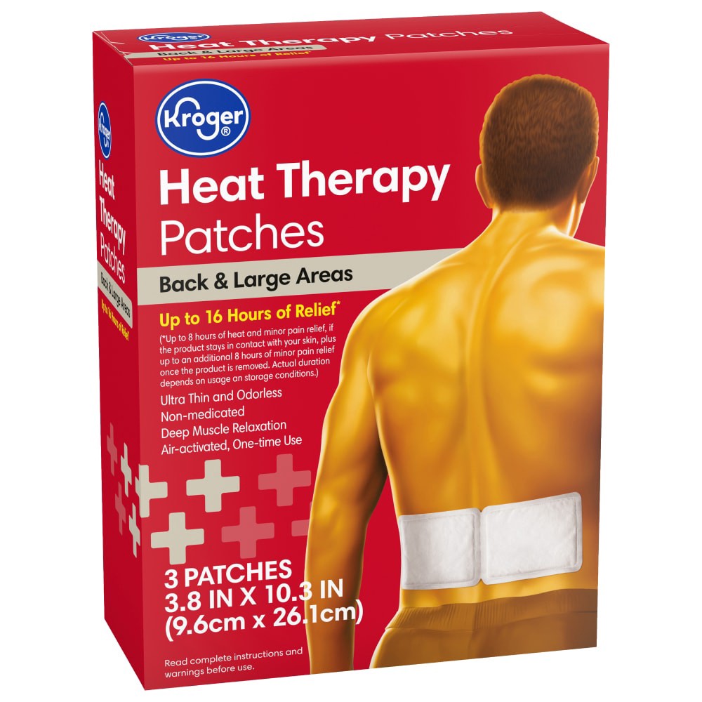 slide 2 of 5, Kroger Back & Large Areas Heat Therapy Patches, 3 ct