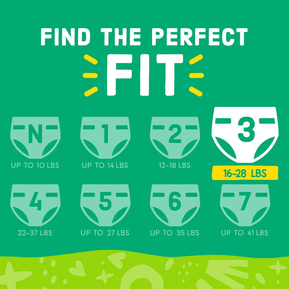 slide 5 of 5, Comforts Jumbo Diapers Size 3, 32 ct