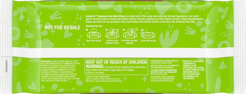 slide 5 of 6, Comforts Fragrance Free Baby Wipes, 3 pk; 72 ct