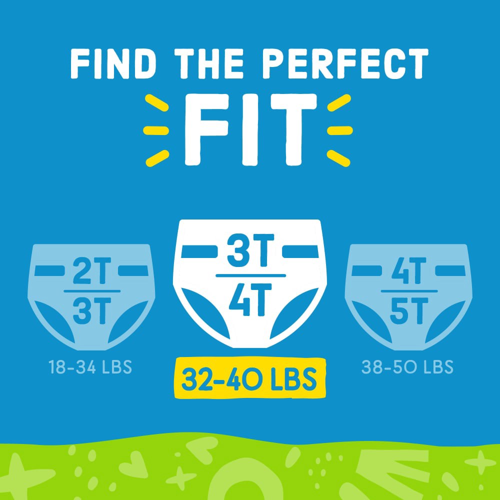 slide 5 of 5, Comforts Boys Training Pants Size 3T-4T (32-40 Lbs), 23 ct