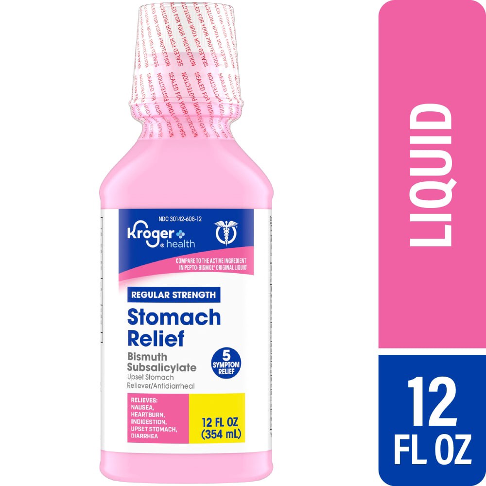 slide 3 of 5, Kroger® Health Regular Strength Stomach Relief, 12 fl oz