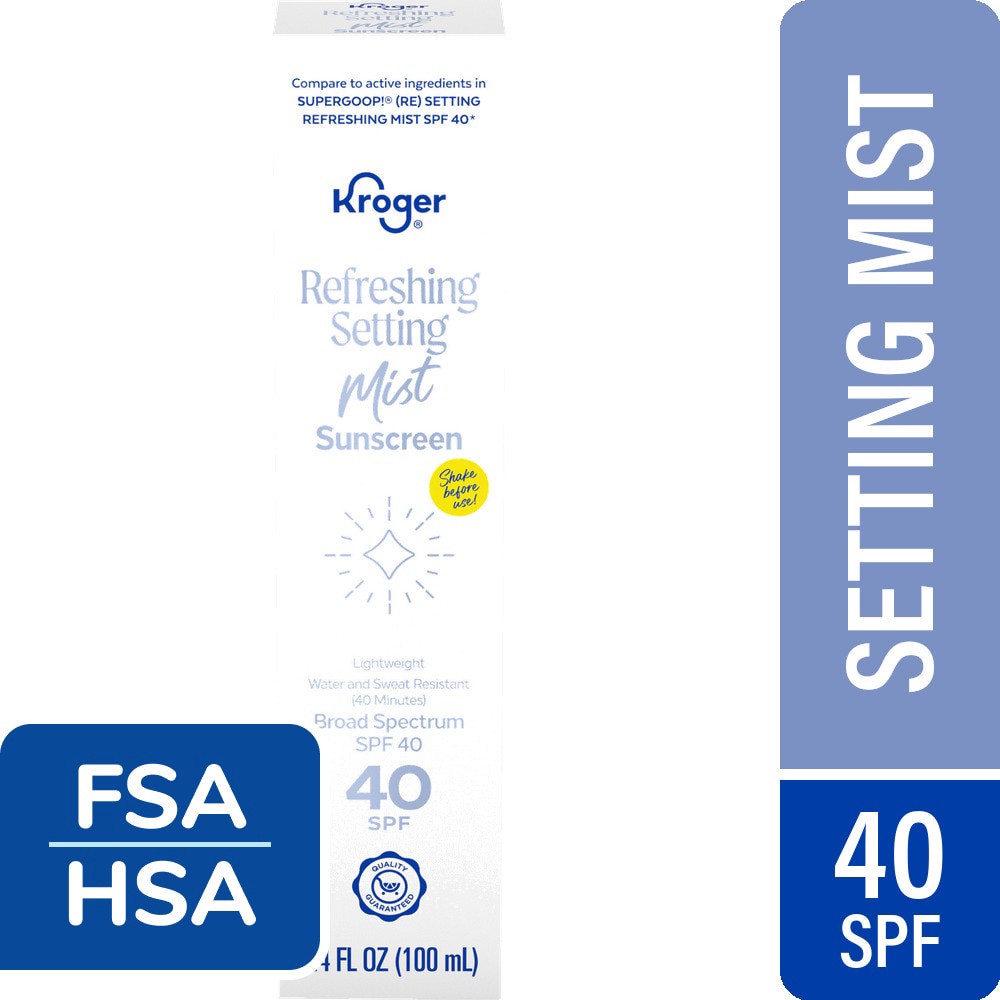 slide 4 of 6, Kroger® Refreshing Setting Spray SPF 40, 3.4 fl oz