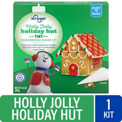 Kroger Holly Jolly Holiday Hut Gingerbread Tiny House Kit