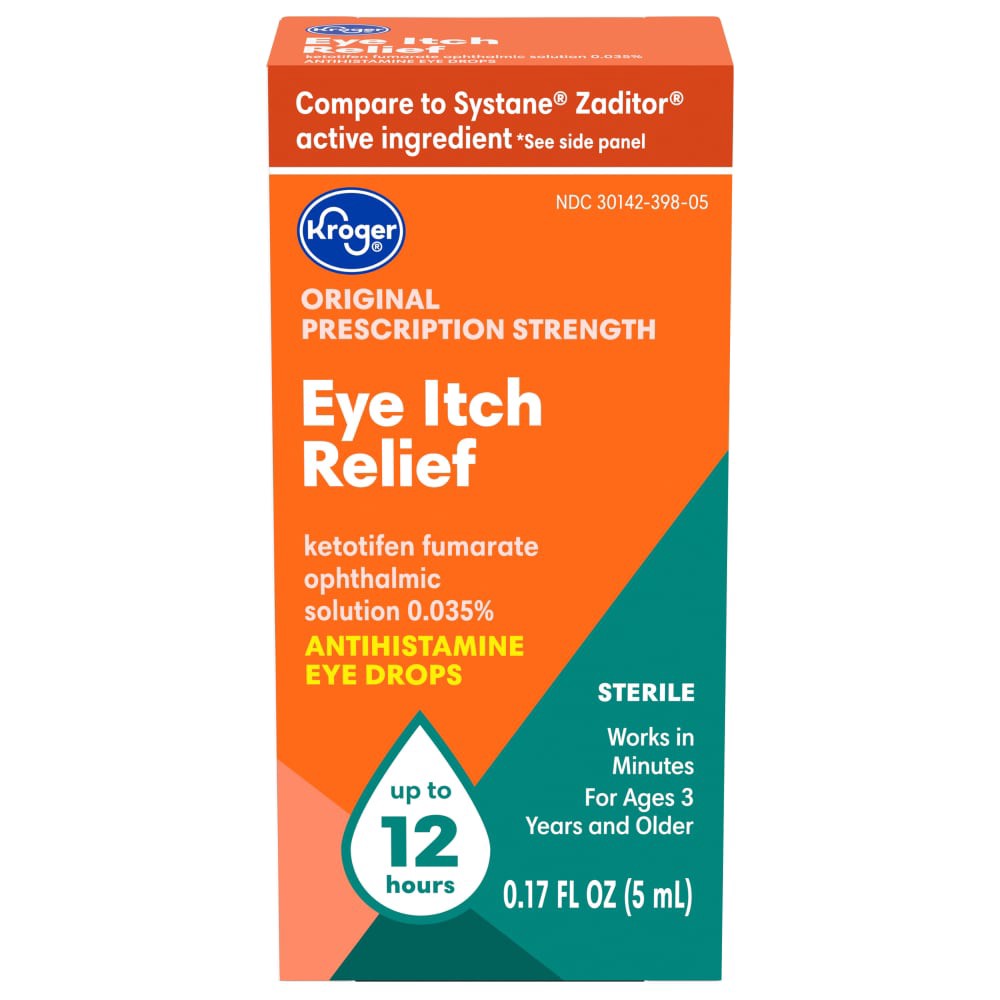slide 7 of 8, Kroger Eye Itch Relief Drops, 0.17 fl oz