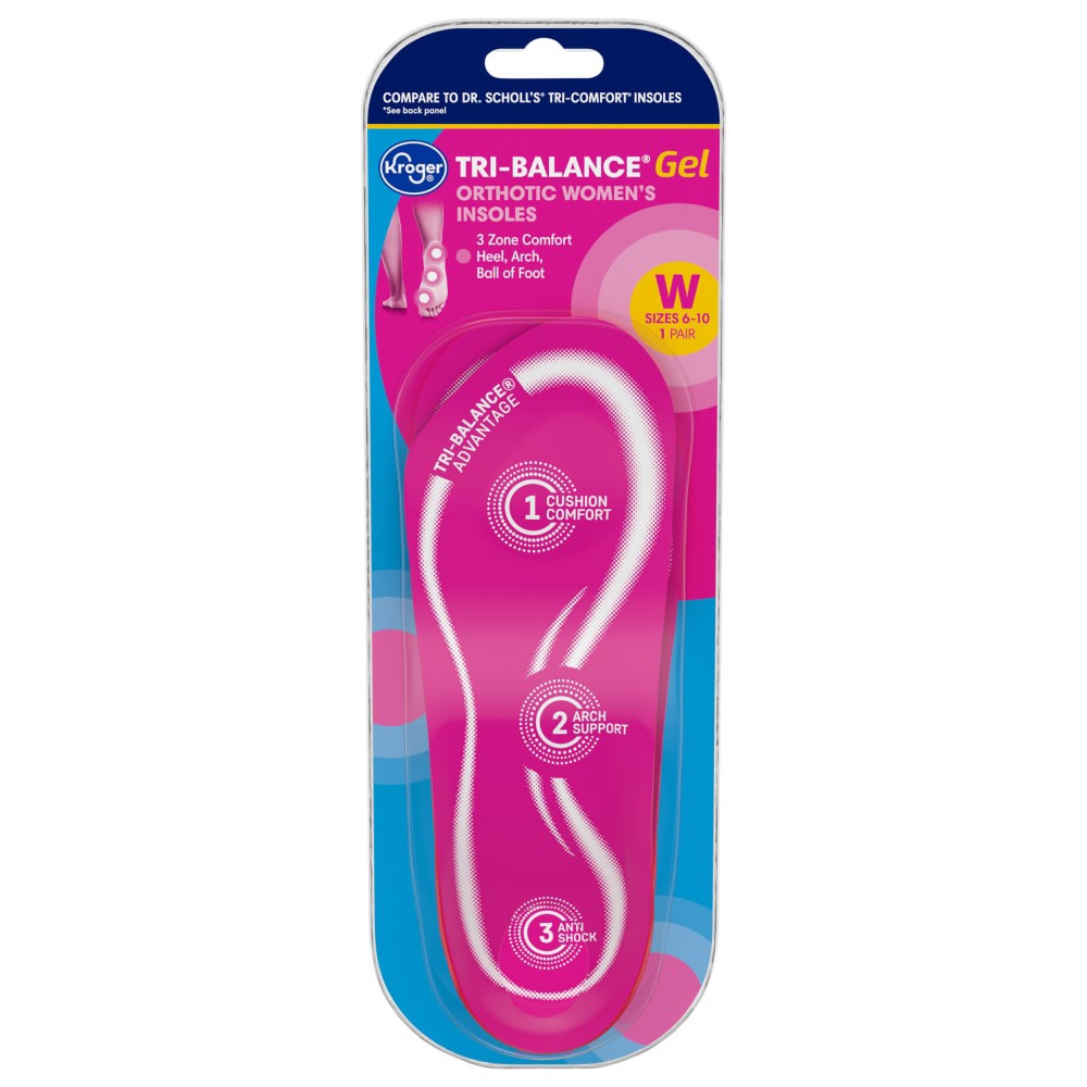 slide 4 of 4, Kroger Women's Tri-Balance Insoles, 1 pair