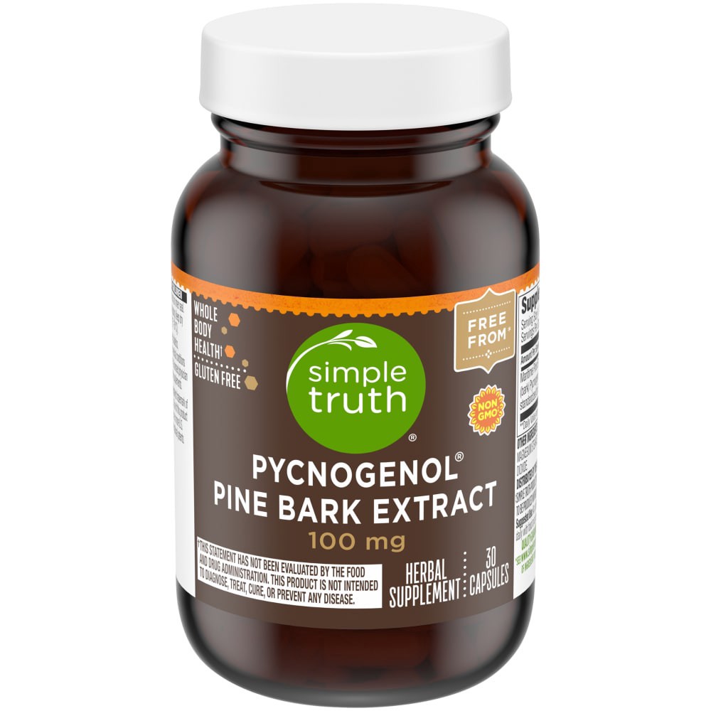 slide 3 of 3, Simple Truth Pycnogenol Pine Bark Extract 100 Mg Capsules, 30 ct