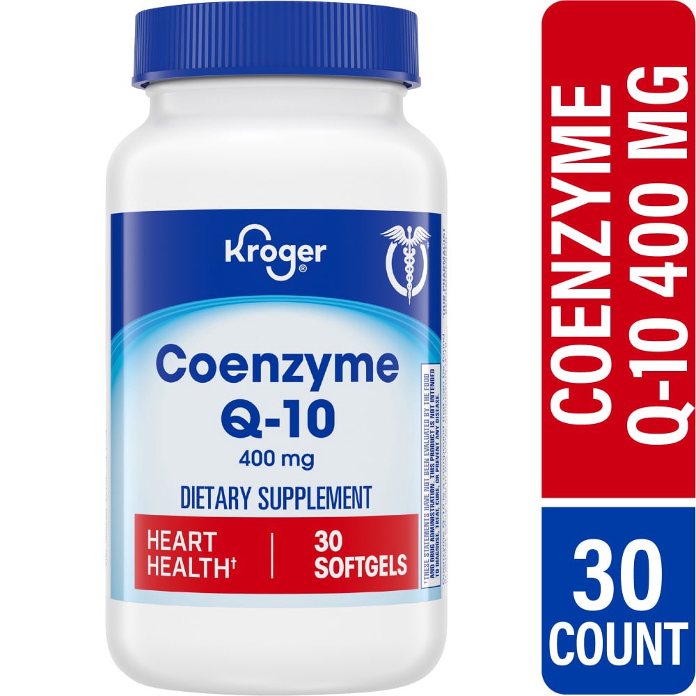 slide 2 of 5, Kroger Coenzyme Q-10 Heart Support Softgels 400Mg, 30 ct