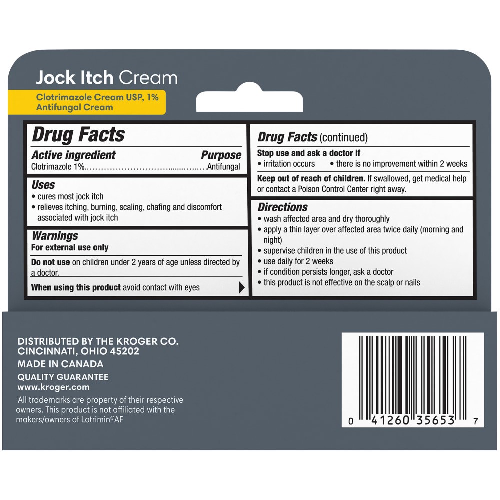 slide 3 of 4, Kroger Clotrimazole Jock Itch Cream, 0.5 oz