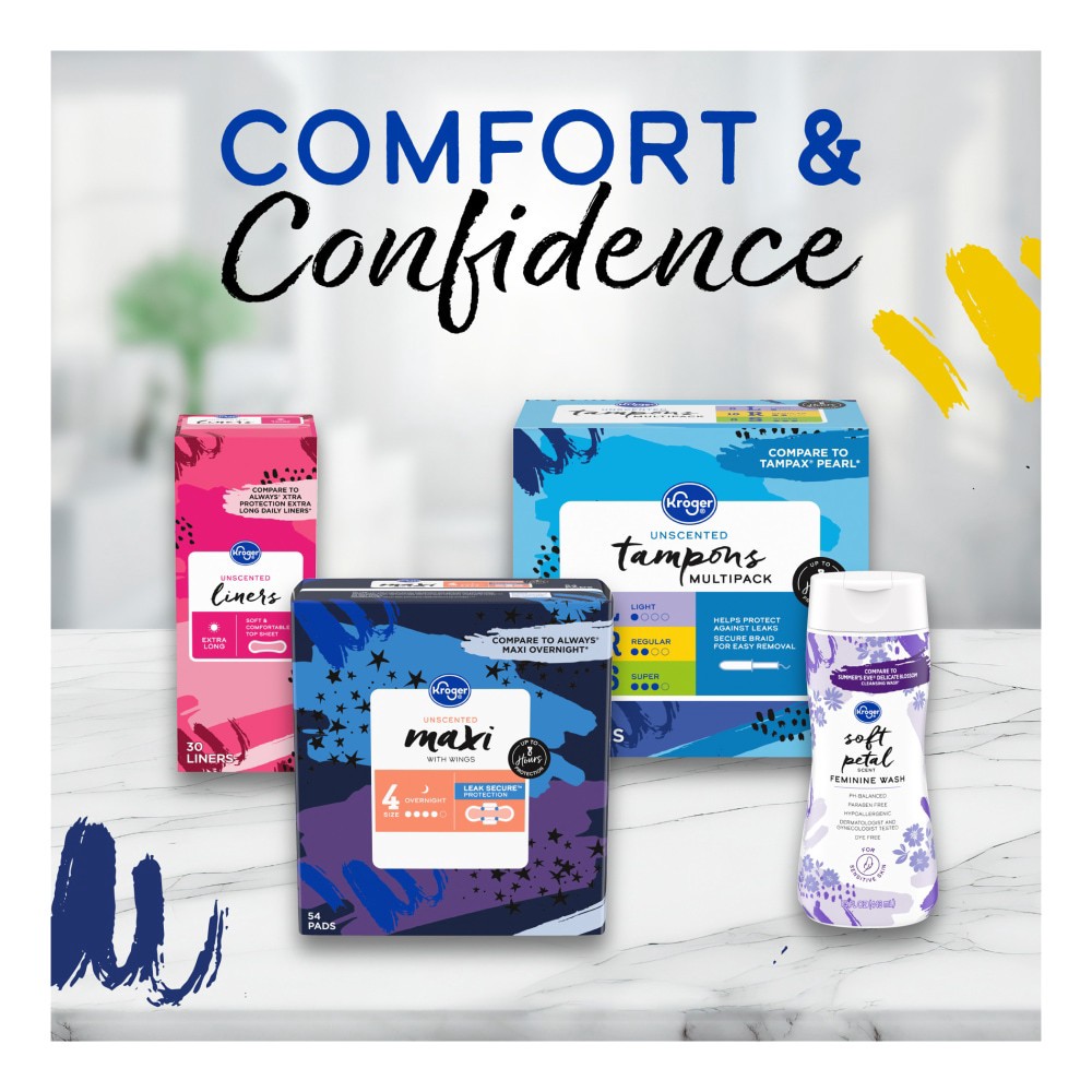 slide 4 of 6, Kroger Unscented Regular Plastic Tampons, 36 ct