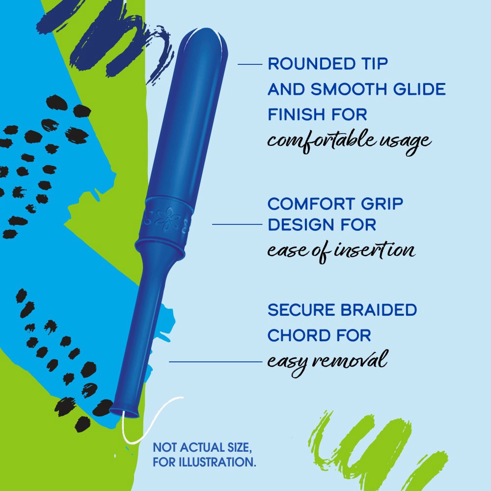 slide 4 of 6, Kroger Unscented Plastic Super Tampons, 36 ct