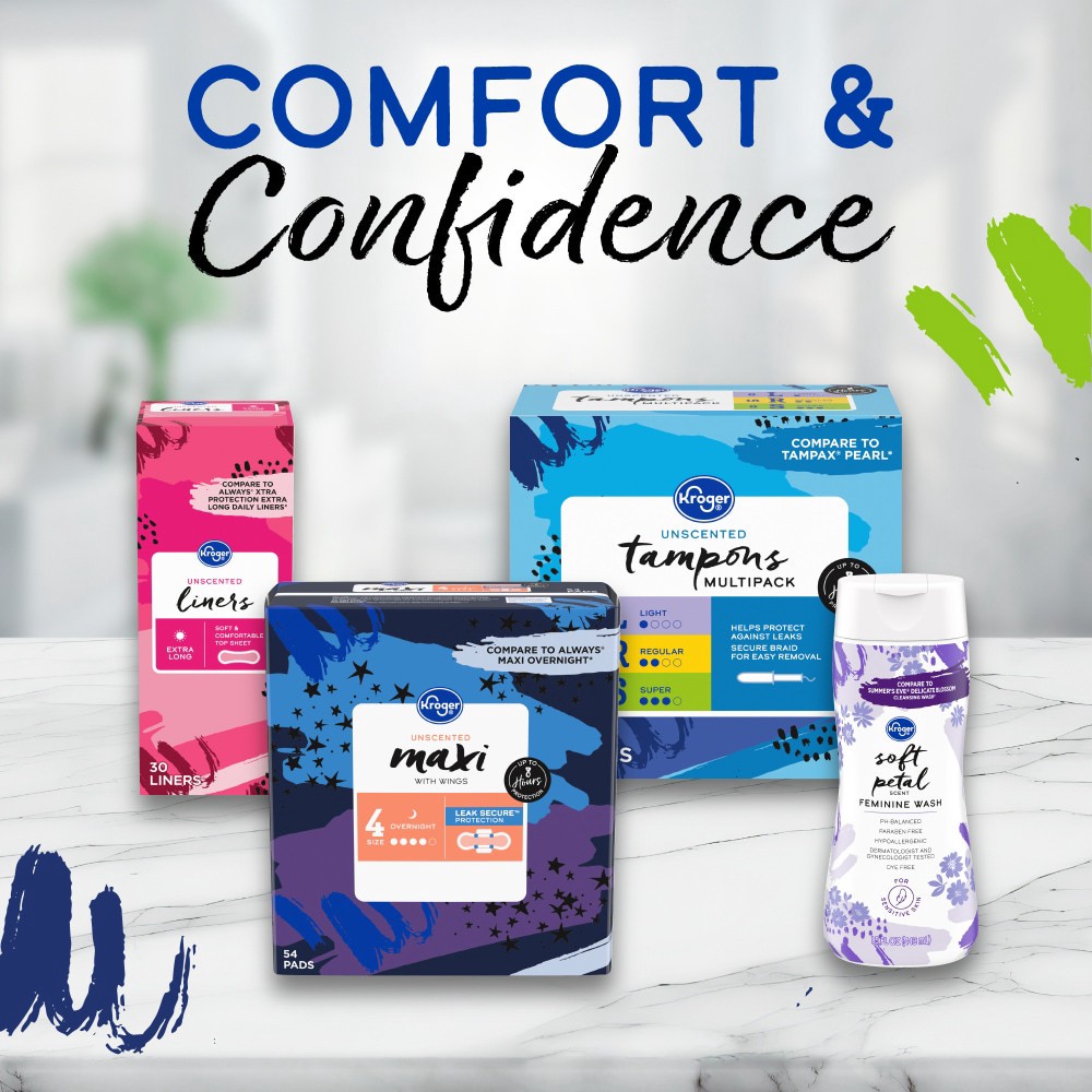 slide 5 of 6, Kroger Unscented Plastic Super Tampons, 36 ct