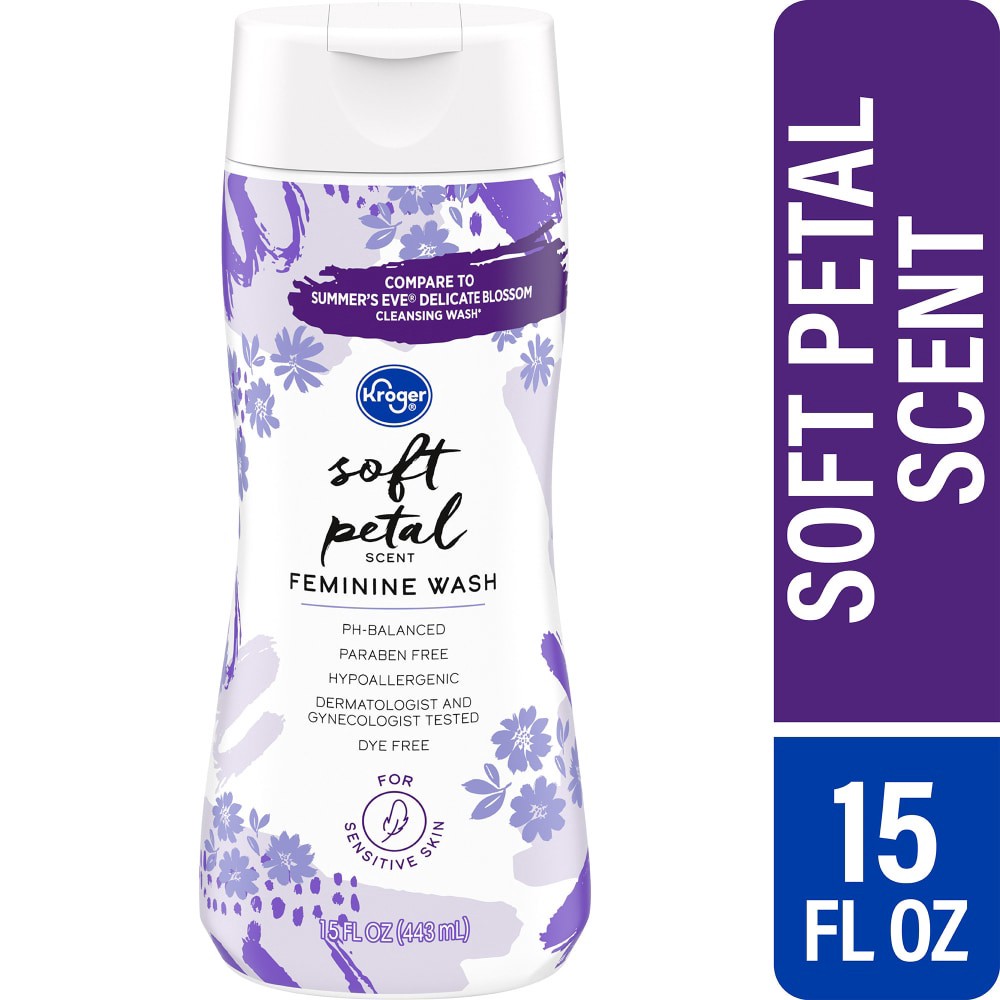 slide 3 of 4, Kroger Soft Petal Scent Feminine Wash, 15 fl oz