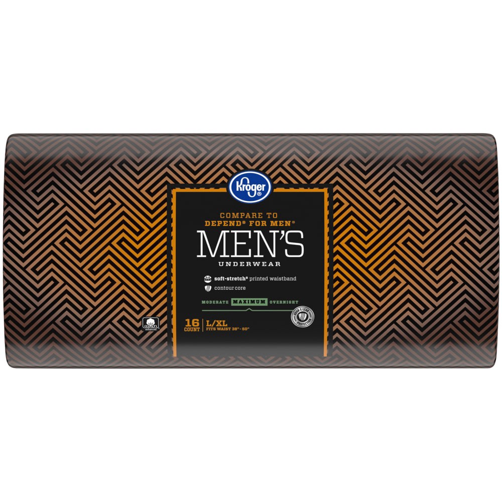 slide 2 of 3, Kroger Maximum Absorbency Underwear for Men L-XL, 16 ct