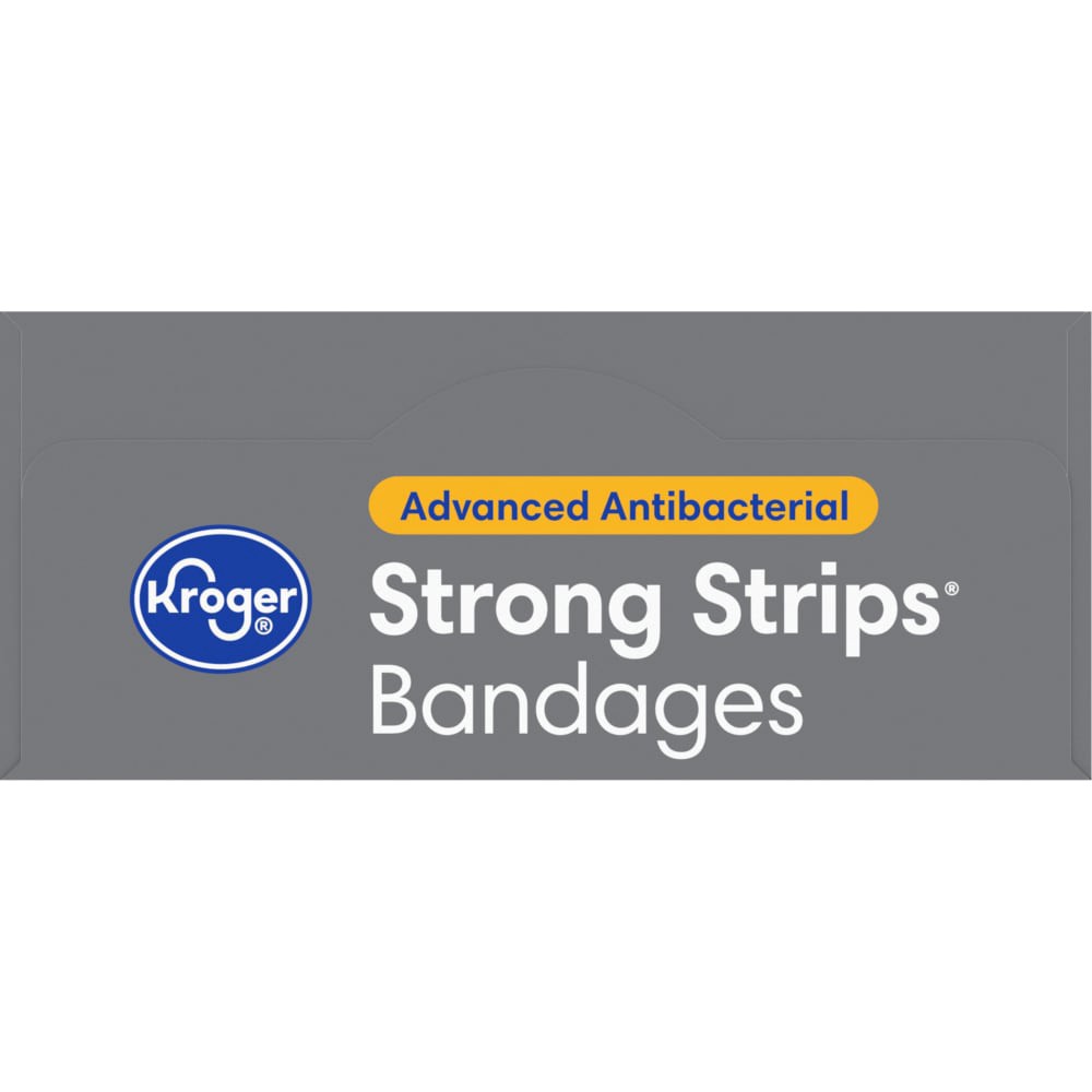 slide 3 of 6, Kroger Advanced Antibacterial Fabric Bandages Extra Large 1 3/4 In X 4 In, 10 ct