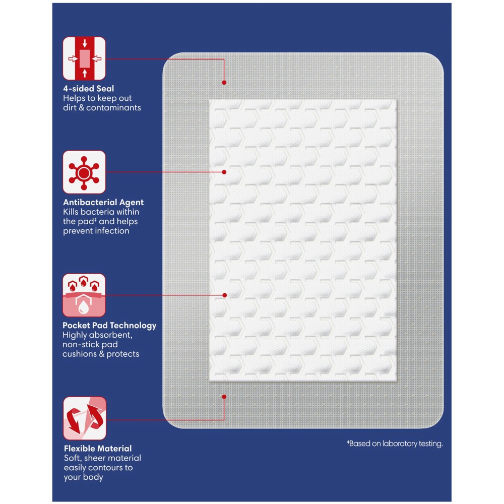 slide 2 of 4, Kroger Antibacterial Sterile Sheer Adhesive Pads, 10 ct