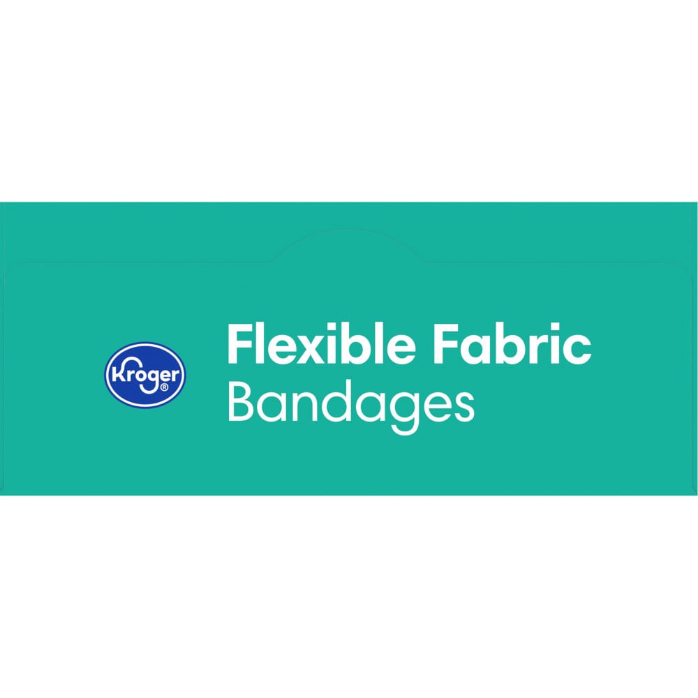 slide 4 of 4, Kroger Fabric Bandages Assorted Sizes, 100 ct
