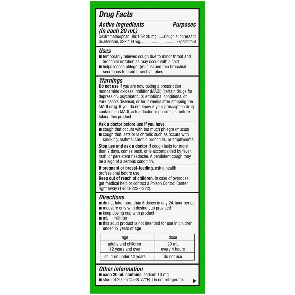 slide 2 of 4, Kroger Tussin Dm Raspberry & Menthol Flavor Liquid Cough Suppressant & Expectorant, 4 fl oz