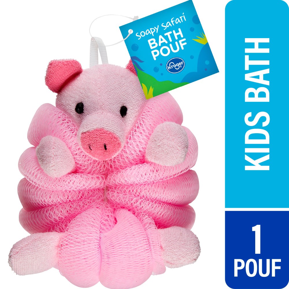 slide 2 of 3, Kroger Soapy Safari Assorted Bath Pouf, 1 ct