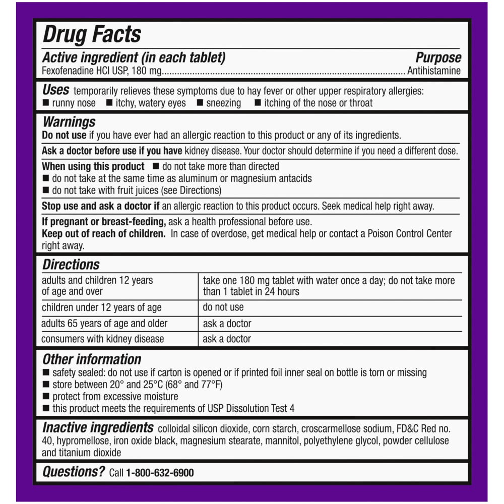 slide 5 of 5, Kroger Non-Drowsy Allergy Relief Tablets, 30 ct