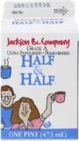 Jackson & Company Half & Half Grade A Ultra-Pasteurized Milk