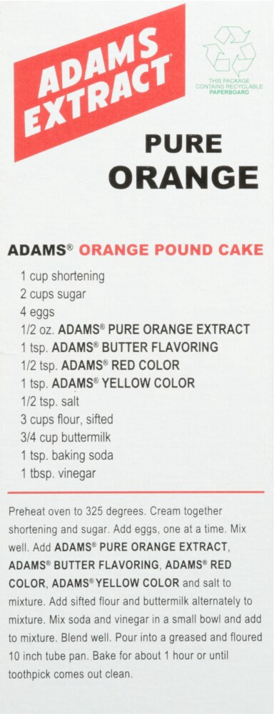 slide 4 of 4, Adams Extract Extract Pure Orange, 1.5 fl oz