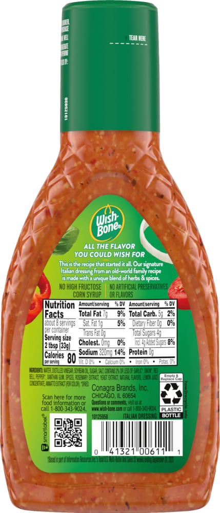 slide 2 of 2, Wish-Bone Italian Salad Dressing- 8 fl oz, 8 fl oz