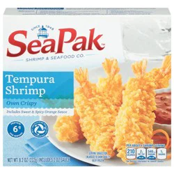 SeaPak Shrimp & Seafood Co. Oven Crispy Tempura Shrimp 8.2 oz. Box