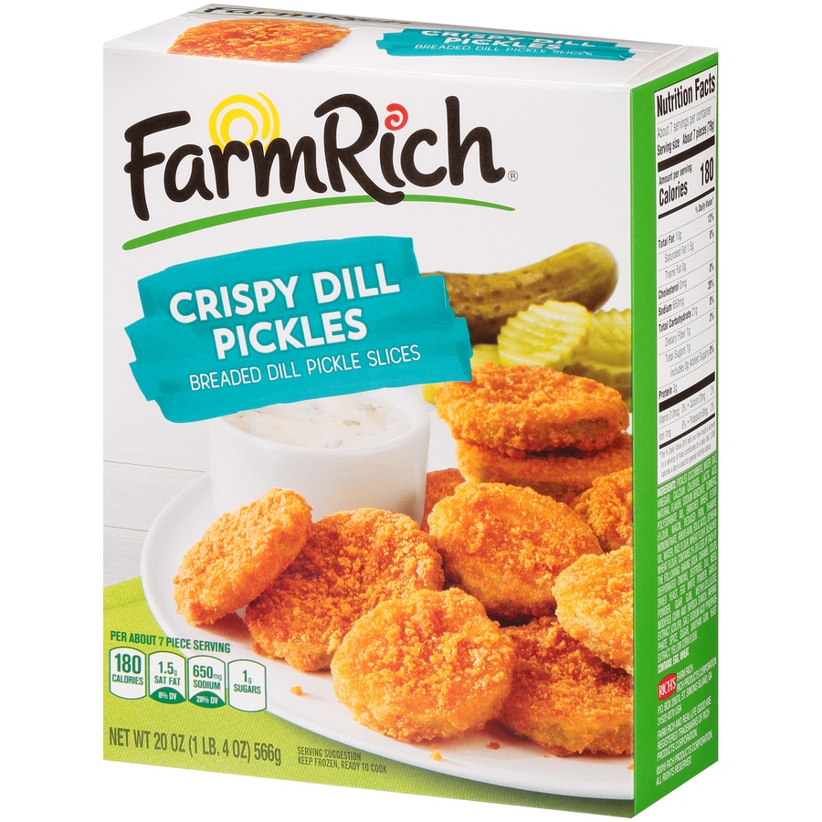 slide 3 of 8, Farm Rich Crispy Dill Pickles, 20 oz