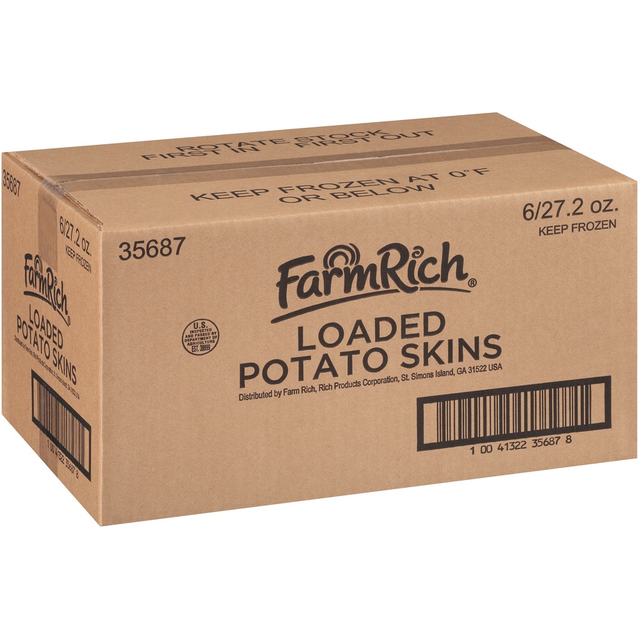 slide 2 of 8, Farm Rich Loaded Potato Skins 27.2 oz. Box, 27.2 oz