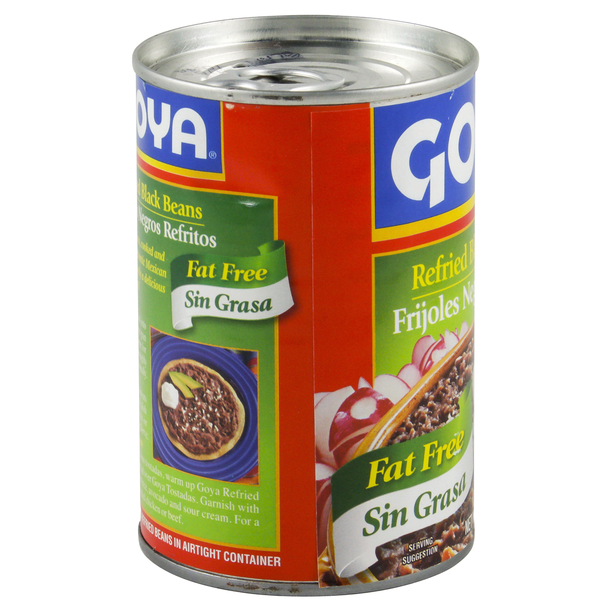 slide 2 of 4, Goya Fat Free Refried Black Beans, 16 oz