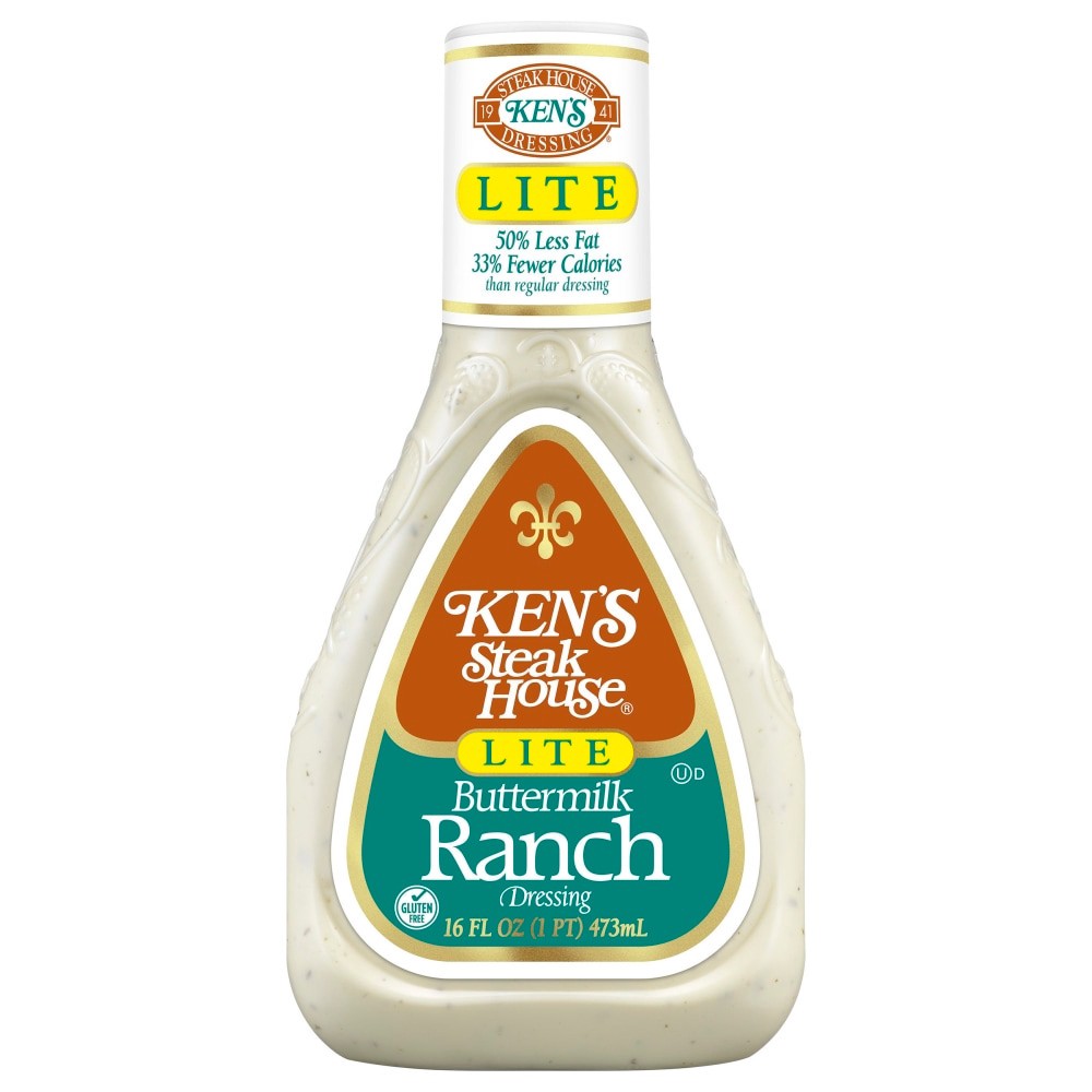 slide 1 of 2, Ken's Steak House Lite Buttermilk Ranch Dressing, Topping & Spread 16 fl oz, 16 fl oz