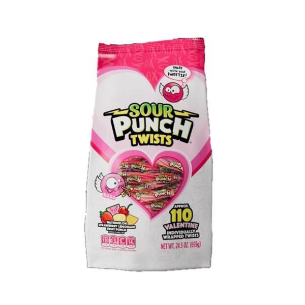 slide 1 of 1, Valentine's Day Sour Punch Twists 110 Pieces (Where Available), 24.5 oz