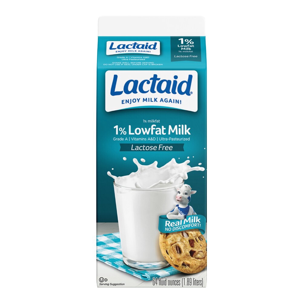 slide 5 of 5, Lactaid 1% Lowfat Milk, 64 oz, 1/2 gal