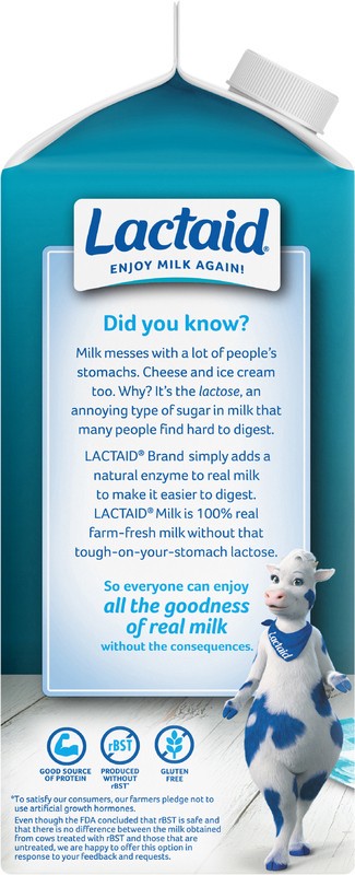 slide 3 of 5, Lactaid 1% Lowfat Milk, 64 oz, 1/2 gal