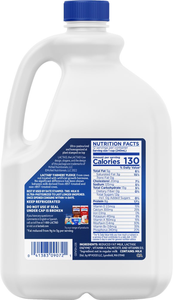 slide 2 of 3, Lactaid 2% Reduced Fat Milk, 96 oz, 96 fl oz