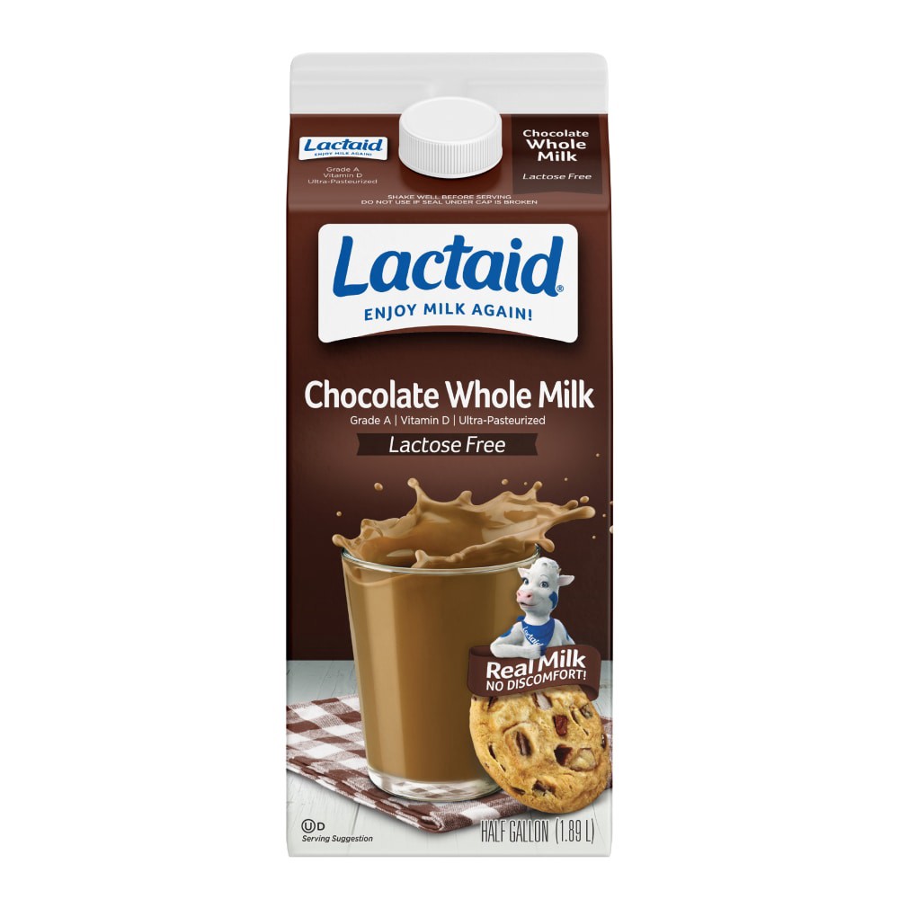 slide 4 of 4, Lactaid Chocolate Whole Milk, 64 oz, 1/2 gal