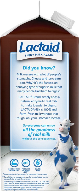 slide 4 of 5, Lactaid Chocolate Whole Milk, 64 oz, 1/2 gal