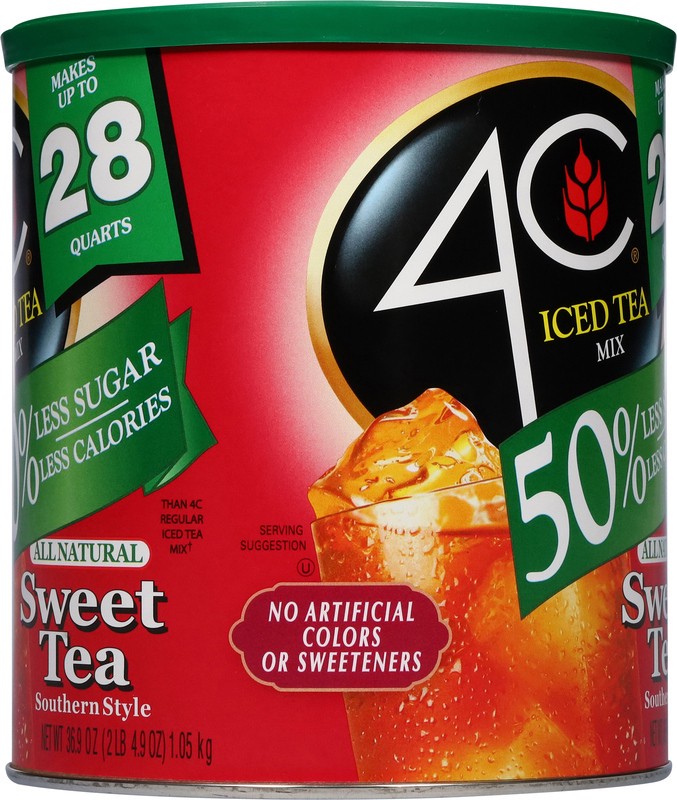 slide 2 of 5, 4C 50% Less Sugar Southern Style Sweet Tea Iced Tea Mix 36.9 oz, 36.9 oz