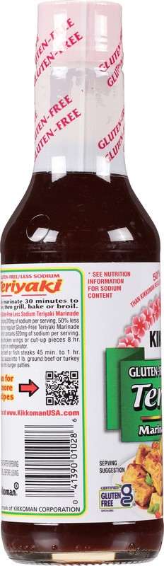 slide 2 of 5, Kikkoman Gluten-Free Less Sodium Teriyaki Marinade & Sauce 10 fl oz, 10 fl oz