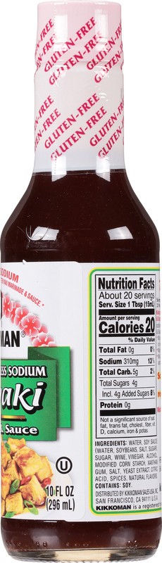 slide 4 of 5, Kikkoman Gluten-Free Less Sodium Teriyaki Marinade & Sauce 10 fl oz, 10 fl oz