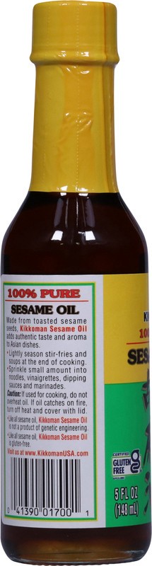 slide 4 of 5, Kikkoman 100% Sesame Oil, 5 oz