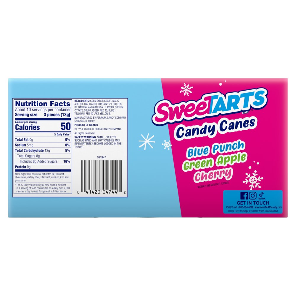 slide 4 of 5, Sweetarts Mini Candy Canes, 4.2 oz