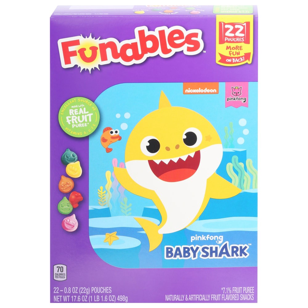 slide 2 of 6, Funables Fruit Flavored Snacks Baby Shark, 17.6 oz