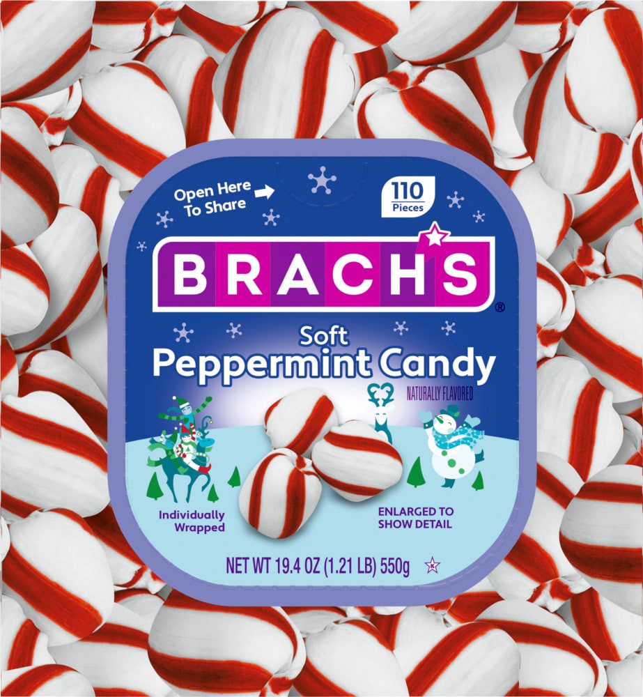 slide 4 of 5, Brach's Holiday Soft Peppermint Candies 19.4 Ounce Box, 110 ct