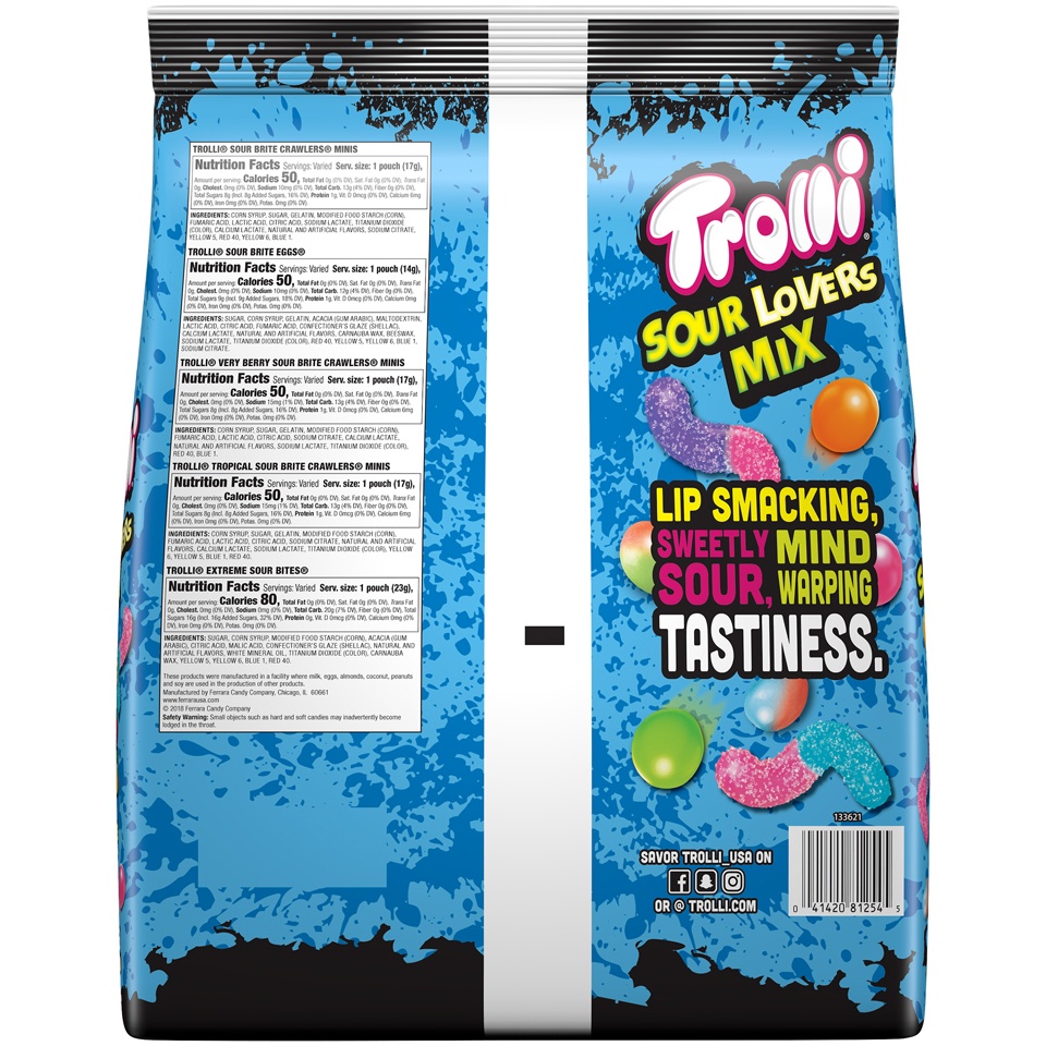 slide 2 of 2, Trolli Sour Lovers Mix Gummi Candy Variety Pack 50 Ct Bag, 1 ct